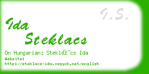 ida steklacs business card